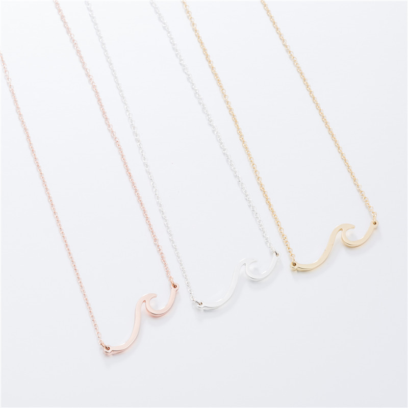 Stainless Steel Wave Necklace Pendant Beach Surfer Jewelry for Women Ocean Wave Charm Choker Necklaces Collar
Stainless Steel Wave Necklace Pendant Beach Surfer Jewelry for Women Ocean Wave Charm Choker Necklaces Collar