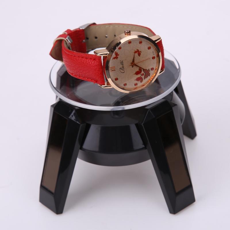Rotating Display Stand Solar Powered 360 Degree Jewelry Rotating Display Stand Turn Table LED Light Storage Holders Black White
Rotating Display Stand Solar Powered 360 Degree Jewelry Rotating Display Stand Turn Table LED Light Storage Holders Black White