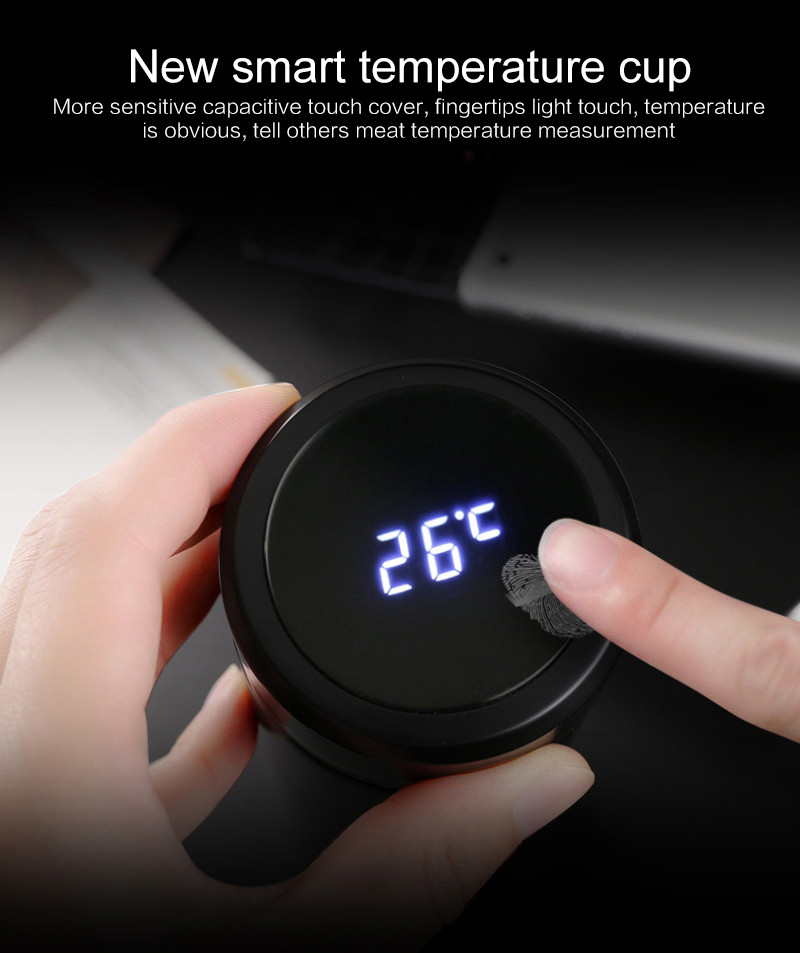 LED Temperature Display Thermos 500ml Smart Vacuum Water Bottle 304 Stainless Steel Travel Thermos Coffee Bottle