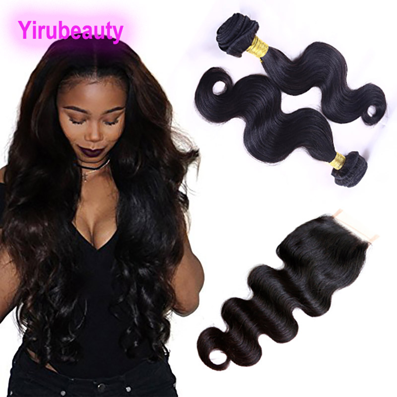 Malaysian Body Wave 2 Bundles With 4X4 Lace Closure 3 Pieces/lot Hair Extensions Body Wave Wavy 8-28inch From Yiruhair, Natural color
Malaysian Body Wave 2 Bundles With 4X4 Lace Closure 3 Pieces/lot Hair Extensions Body Wave Wavy 8-28inch From Yiruhair, Natural color