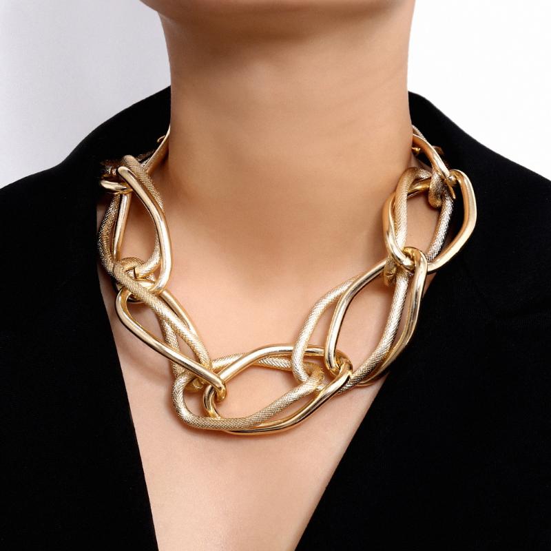 Chains TJP Fashion Minimalism Jewelry Simple Necklace Euramerican Style Big Chain Necklaces For Female Gift
Chains TJP Fashion Minimalism Jewelry Simple Necklace Euramerican Style Big Chain Necklaces For Female Gift