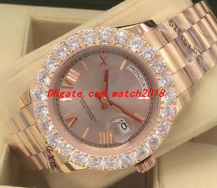 Luxury Watch 2 Style Bigger Diamond Watch 18K Rose Gold 43mm Roman Dial Automatic Fashion Men's Watches Wristwatch
Luxury Watch 2 Style Bigger Diamond Watch 18K Rose Gold 43mm Roman Dial Automatic Fashion Men's Watches Wristwatch