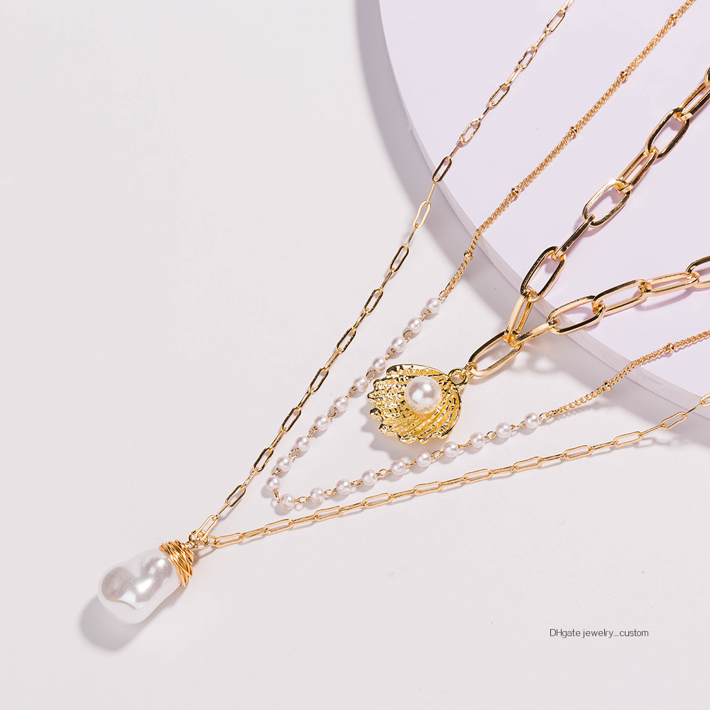 Posimi Second Alloy Shell Pendeloque Cut Manual Weave Lily White Pearl Multi-storey Necklace
Posimi Second Alloy Shell Pendeloque Cut Manual Weave Lily White Pearl Multi-storey Necklace