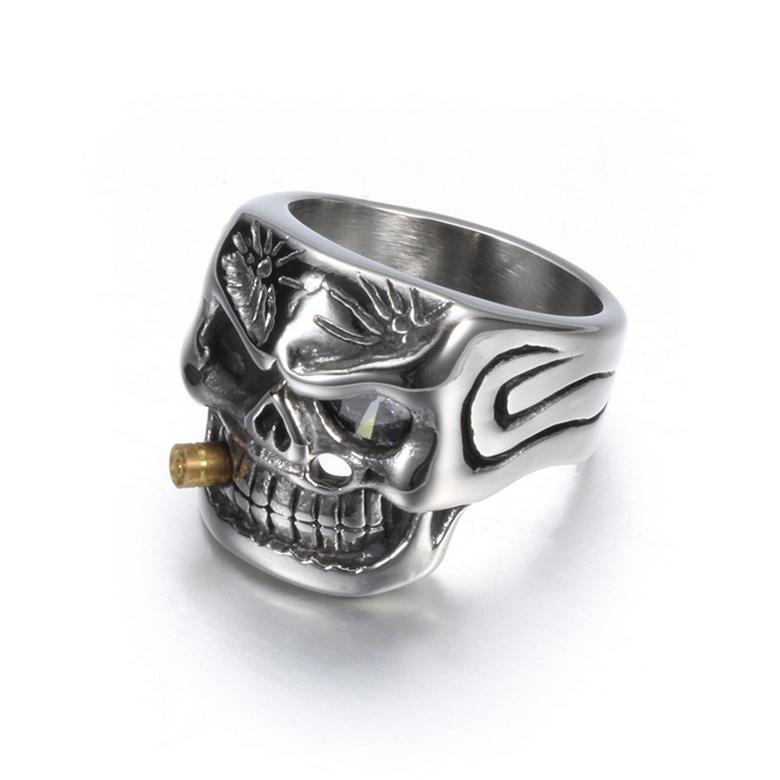 Stainless Steel Rings Jewelry New Fashion High Quality Zircon Titanium Steel Smoke Skull Head Vintage Punk Mens Cluster Rings
Stainless Steel Rings Jewelry New Fashion High Quality Zircon Titanium Steel Smoke Skull Head Vintage Punk Mens Cluster Rings