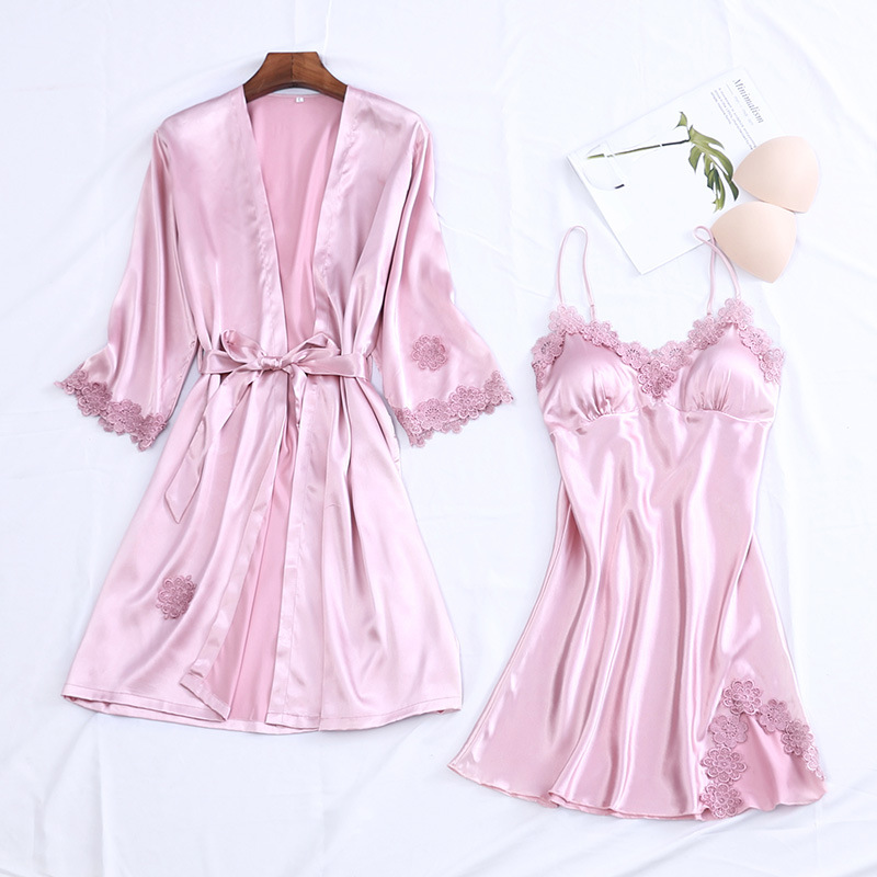 Rayon Night Robe Strap Top Pajamas Summer Two Piece Sleepwear Sets Casual Home Wear Nightwear Sleep Kimono Bath Gown
Rayon Night Robe Strap Top Pajamas Summer Two Piece Sleepwear Sets Casual Home Wear Nightwear Sleep Kimono Bath Gown