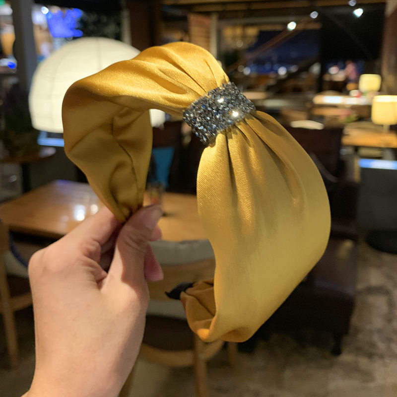Simple wide edge silk hair hoop female face wash headband non-slip pressure temperament new hair accessories 7 colors