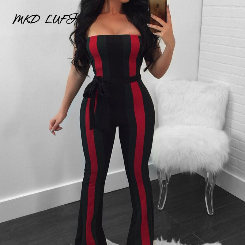 Sexy Strapless Stripes Belted Rompers Women Jumpsuits Slim Fit Sleeveless Casual One Piece Overalls Jumpsuits Streetwear, Black
Sexy Strapless Stripes Belted Rompers Women Jumpsuits Slim Fit Sleeveless Casual One Piece Overalls Jumpsuits Streetwear, Black