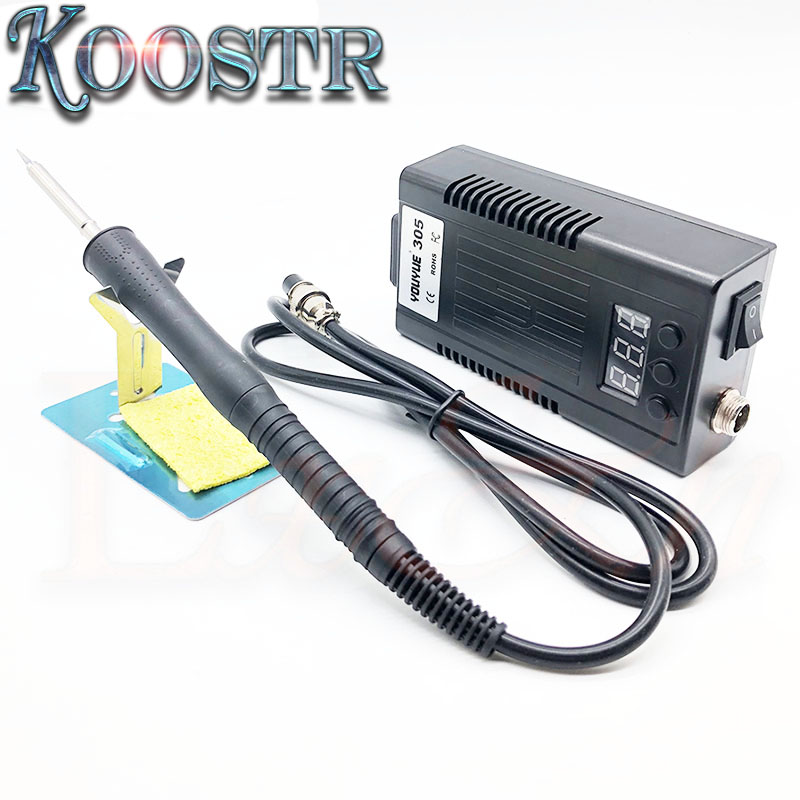 YOUYUE305 110V/220V Mini Portable soldering iron Digital BGA Soldering Station with T12-I Tip FOR FX-951/936+ better than bk950D
YOUYUE305 110V/220V Mini Portable soldering iron Digital BGA Soldering Station with T12-I Tip FOR FX-951/936+ better than bk950D