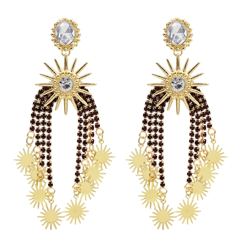 Elegant Sunflower Drop Earrings Big Crystal Long Tassel Earring Women Bridal Wedding Party Jewelry
Elegant Sunflower Drop Earrings Big Crystal Long Tassel Earring Women Bridal Wedding Party Jewelry