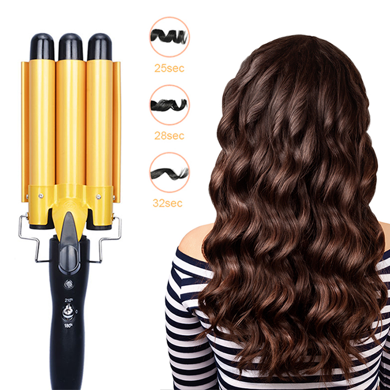 Professional Hair Curling Iron 20-32mm Ceramic Triple Barrel Hair Curler Irons Wave Waver Styling Tools Styler Wand
Professional Hair Curling Iron 20-32mm Ceramic Triple Barrel Hair Curler Irons Wave Waver Styling Tools Styler Wand