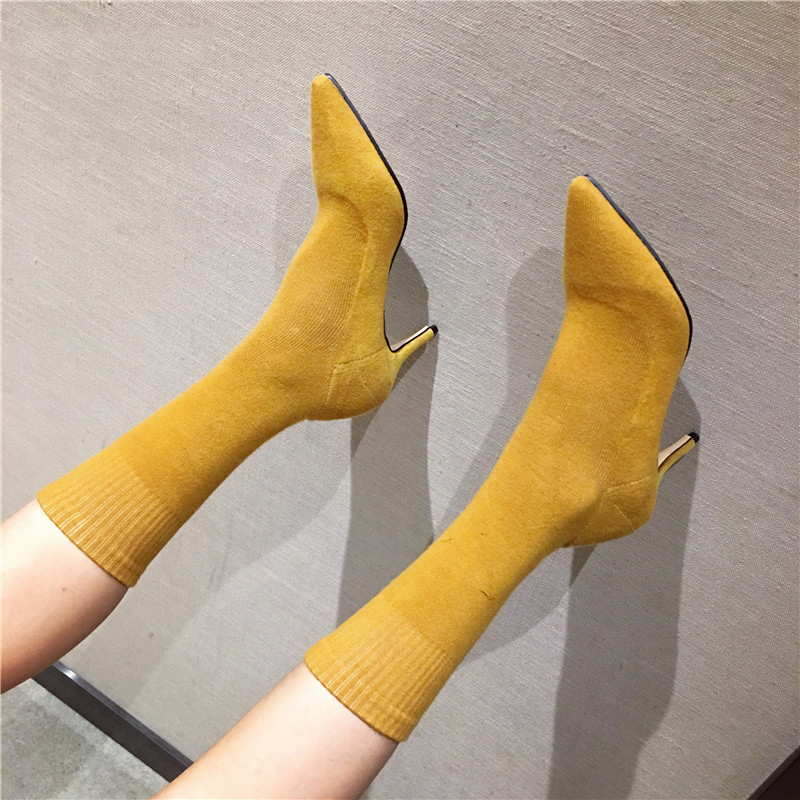 Women's Mid Calf Boots Stretch Fabric Sock Boots Women's Winter Shoes High Heel Sexy Ladies Shoes 34-39 Red Yellow Black Green
Women's Mid Calf Boots Stretch Fabric Sock Boots Women's Winter Shoes High Heel Sexy Ladies Shoes 34-39 Red Yellow Black Green