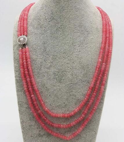 Free shipping 3 Rows 2X4mm NATURAL FACETED pink SAPPHIRE GEMS BEADS NECKLACES
Free shipping 3 Rows 2X4mm NATURAL FACETED pink SAPPHIRE GEMS BEADS NECKLACES