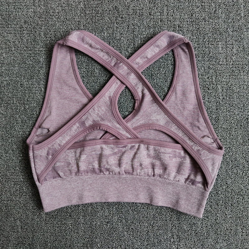 2PCS Camouflage Camo Yoga Set Sports Wear For Women Gym Fitness Clothing Booty Yoga Leggings + Sport Bra GYM Sport Suit Femme T200518