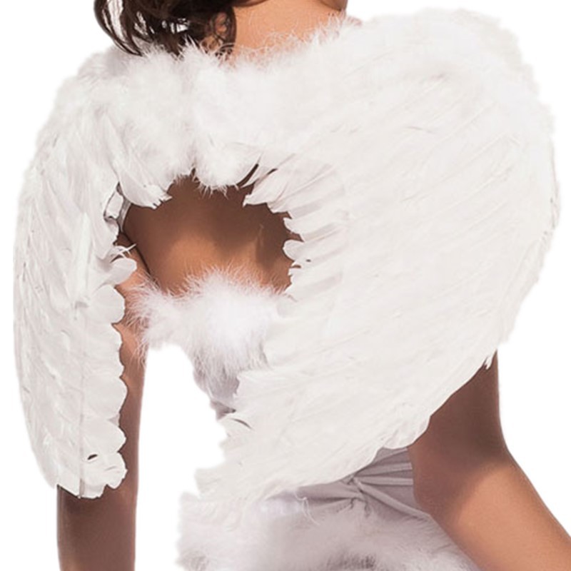 Halloween Party Cosplay Wedding Costume Props Mardi Gras Child Adult Unisex Feathers Angel Wings White Black Red Pink S-XXL Wholesale