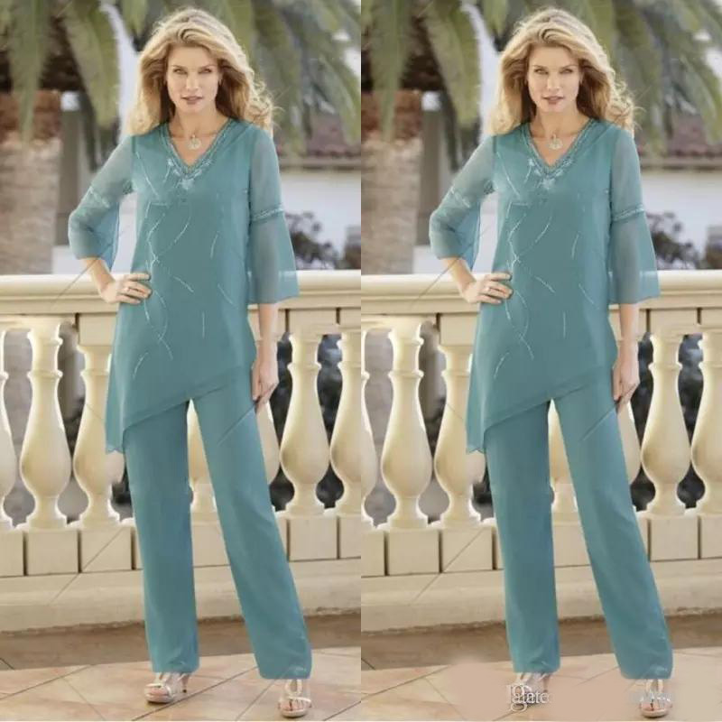 Elegant Two Pieces Mother Of The Bride Pant Suits With Long Sleeves Beaded Wedding Guest Dress Chiffon Plus Size Evening Dresses
Elegant Two Pieces Mother Of The Bride Pant Suits With Long Sleeves Beaded Wedding Guest Dress Chiffon Plus Size Evening Dresses