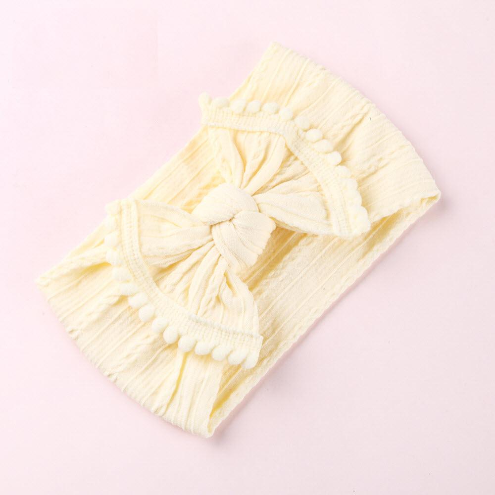 Sweet Soft Lace Headbands Baby Jacquard Hair Accessories Knot Hair Bow Soft band Wholesale 27 Colors European Cute head band Boutique 2019