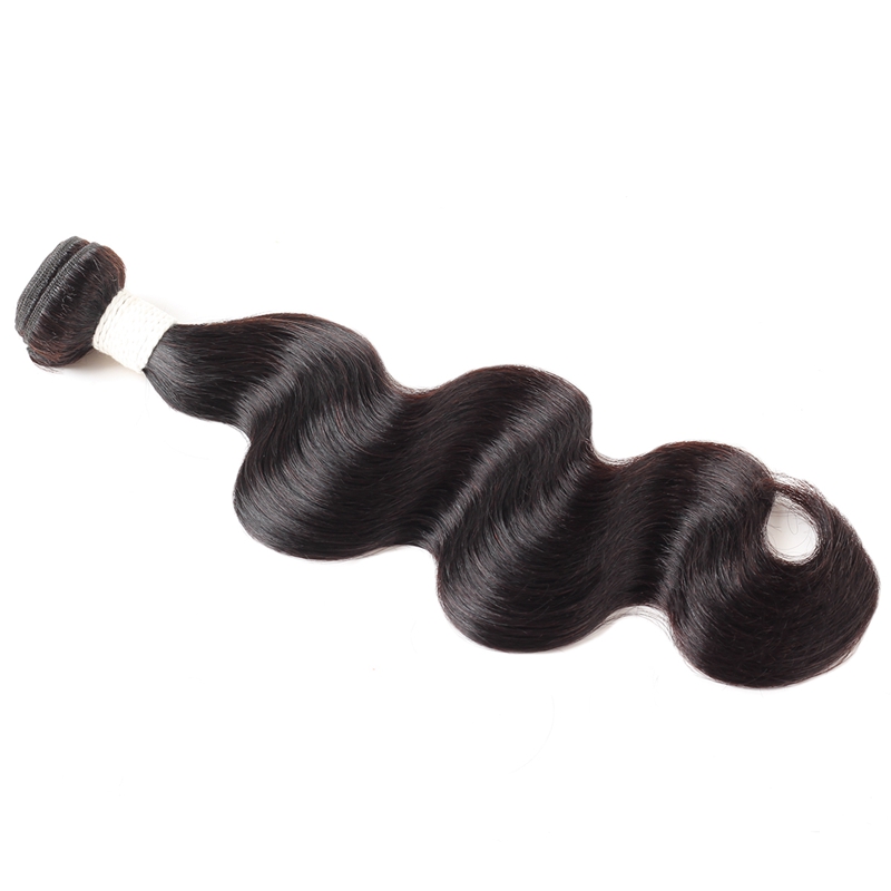 Ishow 9A Body Deep Straight Water Wave Human Hair Bundles with Lace Closure 8-28 inch Remy Extensions Weft for Women All Ages Natural Black Color