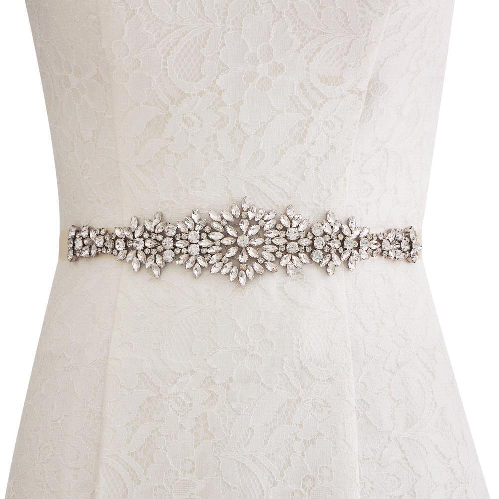 New Custom Made Wedding Belts Satin Belt With Rhinestones Beads Wedding Accessories Bridal Ribbon Sash For Wedding Prom Gowns CPA1688