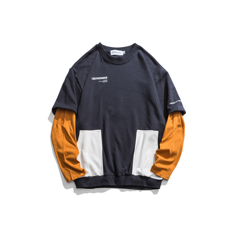 New Men Women Couple Casual Pullover Sweatshirt Splice Long Sleeve Male Harajuku Streetwear Hip Hop Loose Hoodie Sweatshirt, Blue
New Men Women Couple Casual Pullover Sweatshirt Splice Long Sleeve Male Harajuku Streetwear Hip Hop Loose Hoodie Sweatshirt, Blue