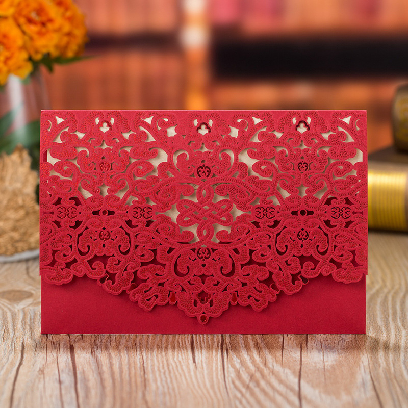 50pcs/lot Lace Floral Wedding Invitations Card with Envelopes Laser Cut Red White Customize Print Blank Marriage Invites
50pcs/lot Lace Floral Wedding Invitations Card with Envelopes Laser Cut Red White Customize Print Blank Marriage Invites