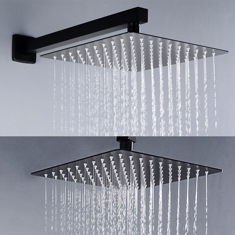 2mm thickness 200 250 300mm Rainfall Shower Head Matt Black Finished Square Rain Bathroom Stainless Steel Showerhead
2mm thickness 200 250 300mm Rainfall Shower Head Matt Black Finished Square Rain Bathroom Stainless Steel Showerhead