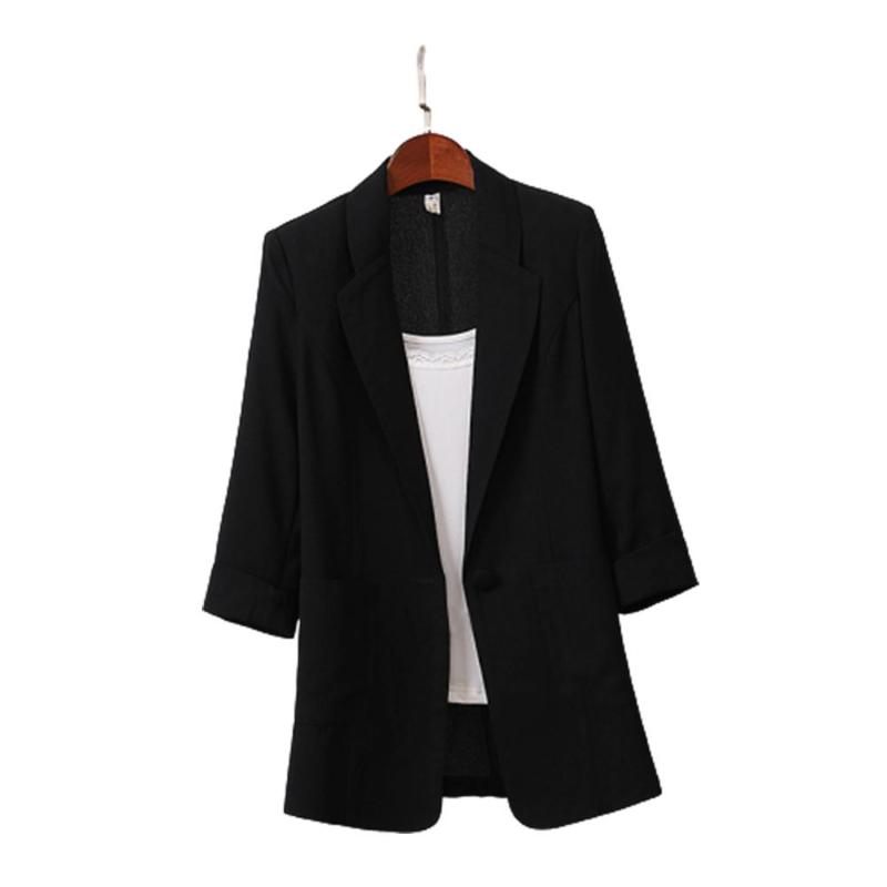 MISSKY Women Blazers Solid Color Summer Spring Coat Cotton Linen Medium Long Loose Suit Jacket Female Tops New, Black
MISSKY Women Blazers Solid Color Summer Spring Coat Cotton Linen Medium Long Loose Suit Jacket Female Tops New, Black