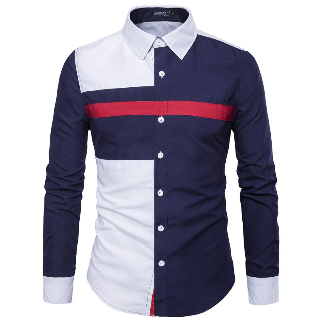 The new 2019 three color chokes men long sleeves British fashion trend male shirt, White
The new 2019 three color chokes men long sleeves British fashion trend male shirt, White