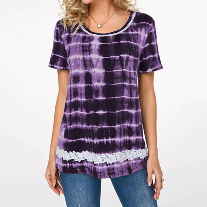 Bigsweety 2020 Fashion Female Top Women T-Shirt O-Neck Short Sleeve Summer Casual Print Lace Patchwork Loose Tee 4 Color, Blue
Bigsweety 2020 Fashion Female Top Women T-Shirt O-Neck Short Sleeve Summer Casual Print Lace Patchwork Loose Tee 4 Color, Blue