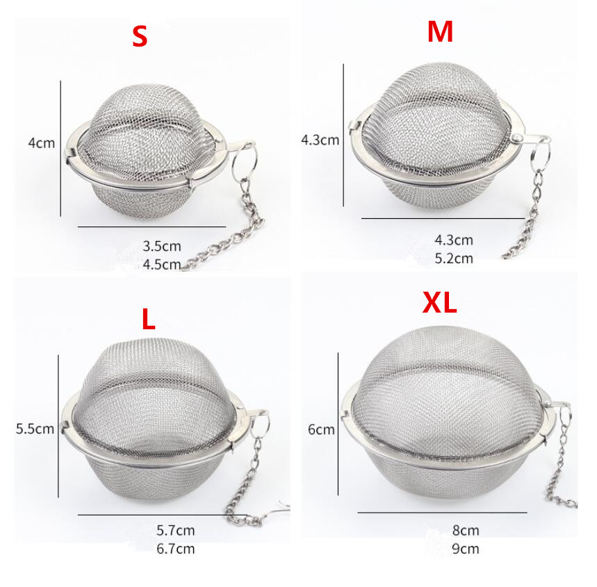 Steel Stainless Sphere Locking Spice Strainer Filter Infuser Mesh Herbal Ball Kitchen Tea Tools 0115
