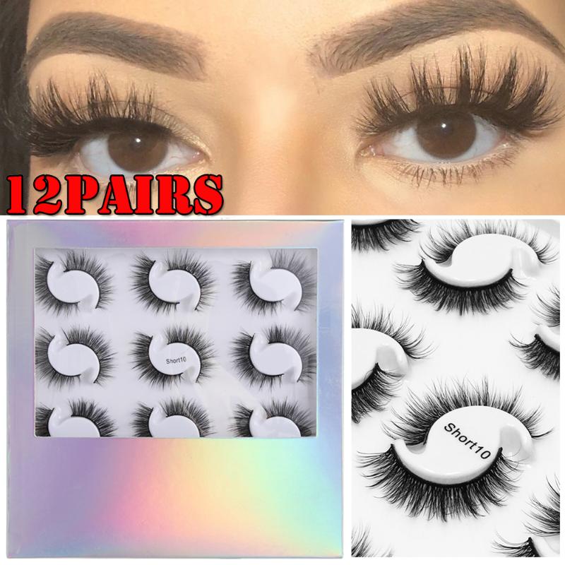 12 Pairs Short Natural Mink False Eyelashes Cross Dense Handmade Cotton Stalk Eye Lashes Natural Mink Fake Eyelashes Makeup
12 Pairs Short Natural Mink False Eyelashes Cross Dense Handmade Cotton Stalk Eye Lashes Natural Mink Fake Eyelashes Makeup