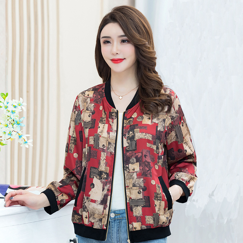 2019 spring new large size middle-aged women's nine-point sleeve jacket jacket baseball uniform loose female W393, No. 1
2019 spring new large size middle-aged women's nine-point sleeve jacket jacket baseball uniform loose female W393, No. 1