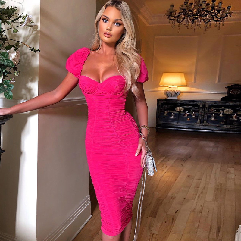 Women Puff Sleeve Sexy Bodycon Dresses 2020 Fashion Ruched Mesh Elegant Night Club Dress Ruffles Square Collar Party Vestidos, White
Women Puff Sleeve Sexy Bodycon Dresses 2020 Fashion Ruched Mesh Elegant Night Club Dress Ruffles Square Collar Party Vestidos, White