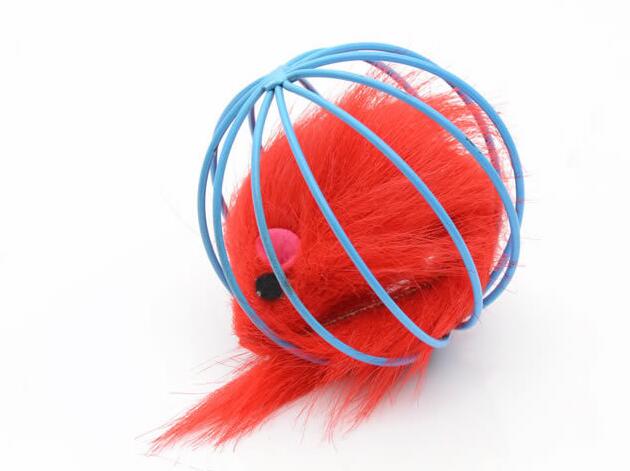 Cat Lovely Ball for Cats Feather Funny Playing Mice Mouse Toys Pet Animals Cute Plush Toy GA664