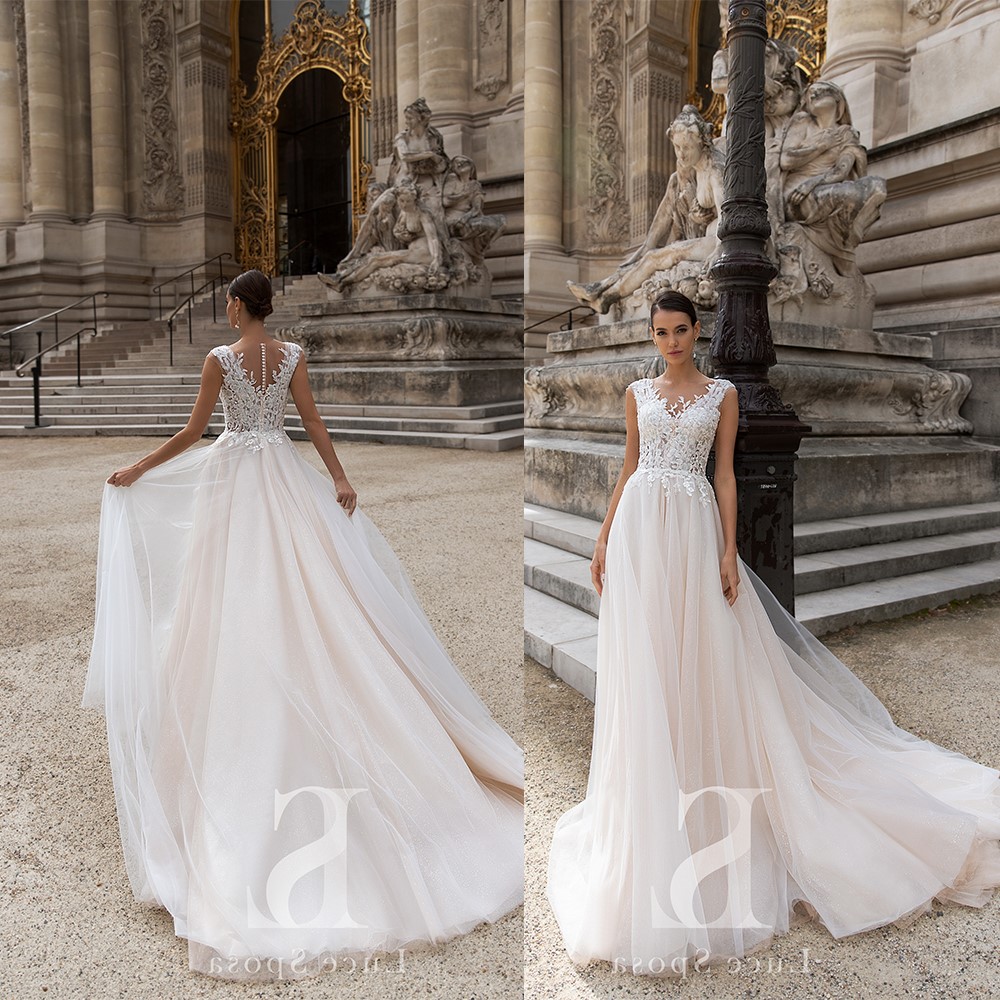 fashion wedding dresses sexy v neck lace appliques bridal gowns sweep train beach wedding dress robes de marie