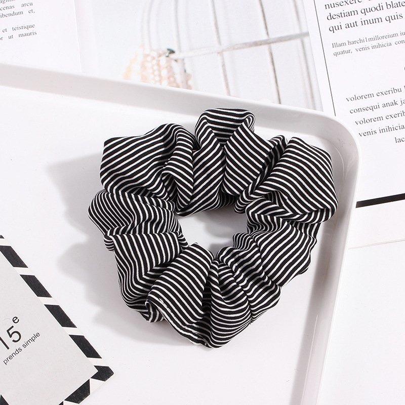 24 style Scrunchies Hair Rope Dot Stripe Grid Fabric Scrunchies Hair Accessories For Women Elastic Hairbands Girls Elegant Ponytail Hair L