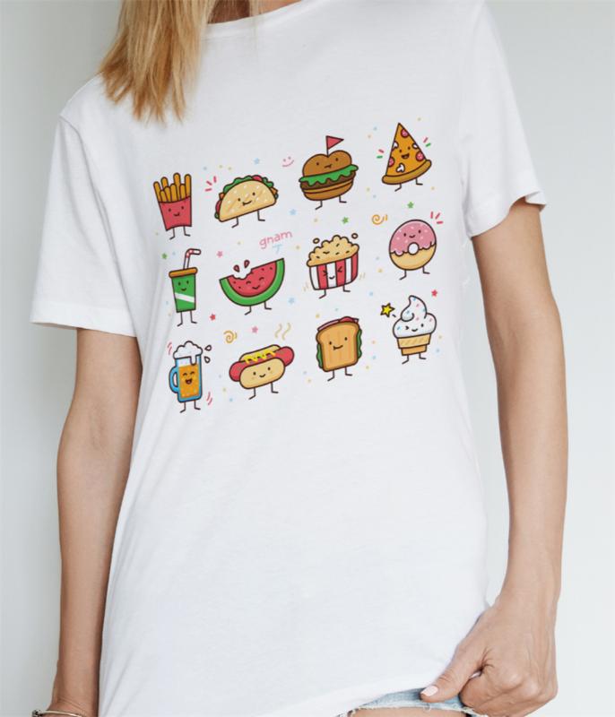 Doodle T-Shirt Hamburger, Donut, Ice Cream, Hotdog, Beer, Pizza, Funny Male Female Tops Tee Shirt, Women white
Doodle T-Shirt Hamburger, Donut, Ice Cream, Hotdog, Beer, Pizza, Funny Male Female Tops Tee Shirt, Women white