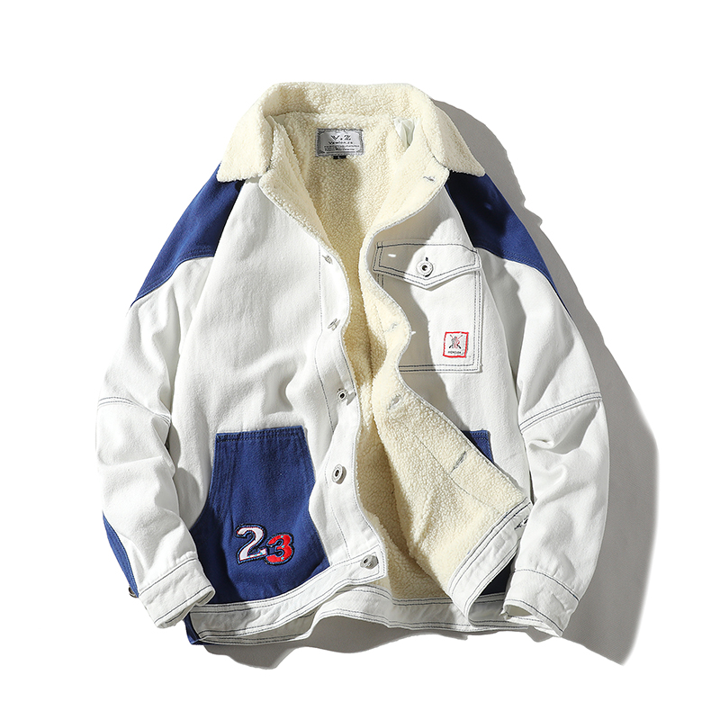 Winter Large Size Wool Liner Paraks Men Loose 5XL Japanese Thicken Denim Jacket Men Fashion Quality Warm Thickening Coats, White
Winter Large Size Wool Liner Paraks Men Loose 5XL Japanese Thicken Denim Jacket Men Fashion Quality Warm Thickening Coats, White