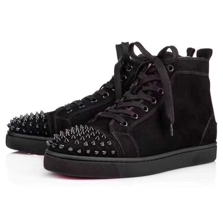 Big size Studded Spikes Shoes mens trainers Red Bottom Designer Sneakers For Men and Women Suede glitter Party Shoes 20 color, Black
Big size Studded Spikes Shoes mens trainers Red Bottom Designer Sneakers For Men and Women Suede glitter Party Shoes 20 color, Black