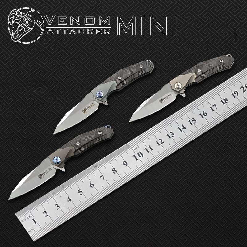 VENOM Kevin john mini attacker folding knife ball bearing M390 blade titanium handle camping hunting survival pocket Kitchen fruit knives
VENOM Kevin john mini attacker folding knife ball bearing M390 blade titanium handle camping hunting survival pocket Kitchen fruit knives