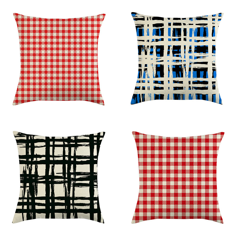 Classic Plaid Pillow Cover 18x18 Inch Linen Pillow Case Red Blue Lattice Throw Pillow Cushion Cover Home Christmas Decoration DBC VT1029, 18 colors
Classic Plaid Pillow Cover 18x18 Inch Linen Pillow Case Red Blue Lattice Throw Pillow Cushion Cover Home Christmas Decoration DBC VT1029, 18 colors