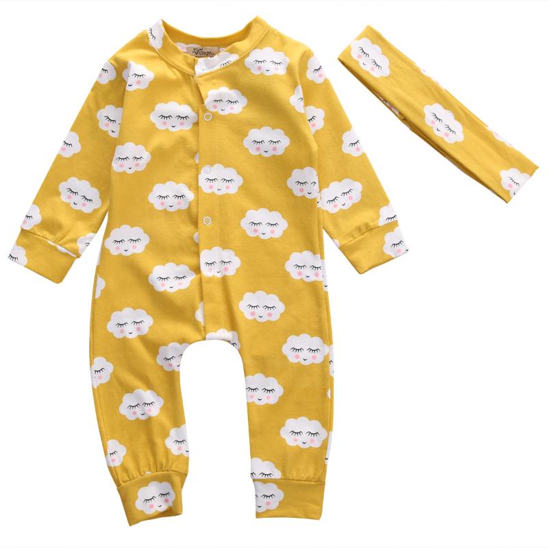 Newborn Baby Boys Girls Long Sleeve O-Neck Covered Button Cartoon Print Yellow Romper Jumpsuit Headband 2Pcs
Newborn Baby Boys Girls Long Sleeve O-Neck Covered Button Cartoon Print Yellow Romper Jumpsuit Headband 2Pcs