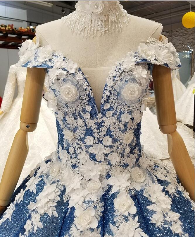 Luxury Sequined Prom Dresses Off The Shoulder Ruffles 3D Floral Appliques Pearls Special Occasion Dress Evening Wear Custom Made Pageant