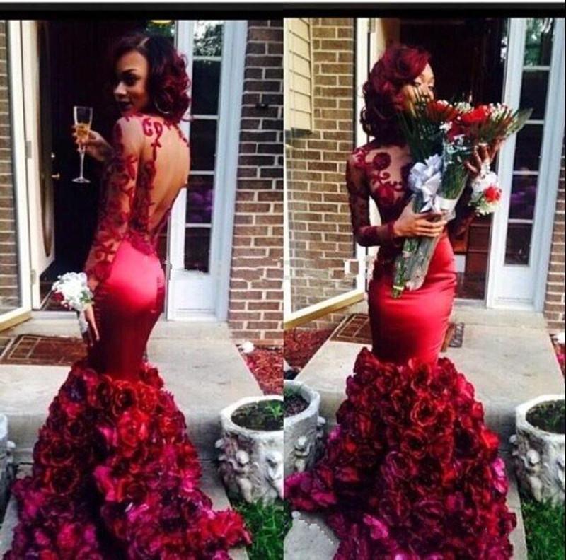 2019 New Red Mermaid Prom Dresses Vestidos de festa Long Sleeves Evening Gowns Lace Appliques Amazing Women Formal Dress 2018, Brown
2019 New Red Mermaid Prom Dresses Vestidos de festa Long Sleeves Evening Gowns Lace Appliques Amazing Women Formal Dress 2018, Brown