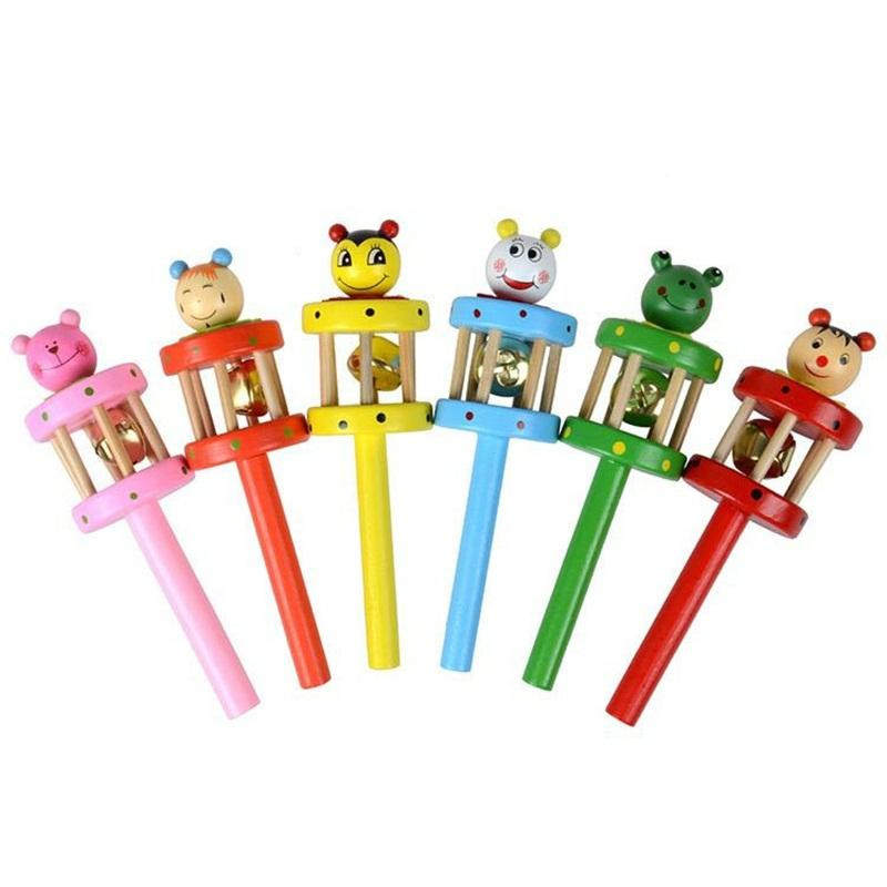 Baby Toys Puppet Rattles Hand Shake Bell Ring Early Learning Wooden Cartoon Music Novelty K356
Baby Toys Puppet Rattles Hand Shake Bell Ring Early Learning Wooden Cartoon Music Novelty K356