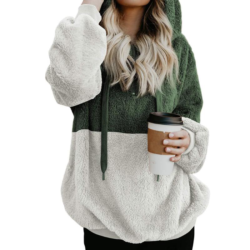 Casual Artificial Fleece Warm With Zipper Drawstring Splice Dating Daily Women Hoodie Loose Fuzzy Long Sleeve Soft Winter, Dark grey
Casual Artificial Fleece Warm With Zipper Drawstring Splice Dating Daily Women Hoodie Loose Fuzzy Long Sleeve Soft Winter, Dark grey