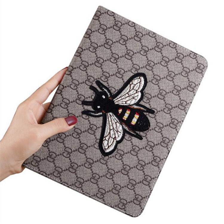 

Fashion show Bee Hand embroidery shockproof iPad case for iPad mini 1234 ipad pro 9.7/10.5 Air 2 Tablet PC Stand Leather Case shell