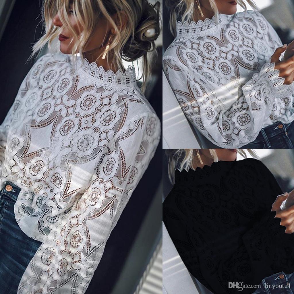 2020 Fashion chiffon blouse Women Stand Neck Lace Solid Long Sleeve Causal Top Shirt Blouse lace top women's shirt floral for women, White
2020 Fashion chiffon blouse Women Stand Neck Lace Solid Long Sleeve Causal Top Shirt Blouse lace top women's shirt floral for women, White