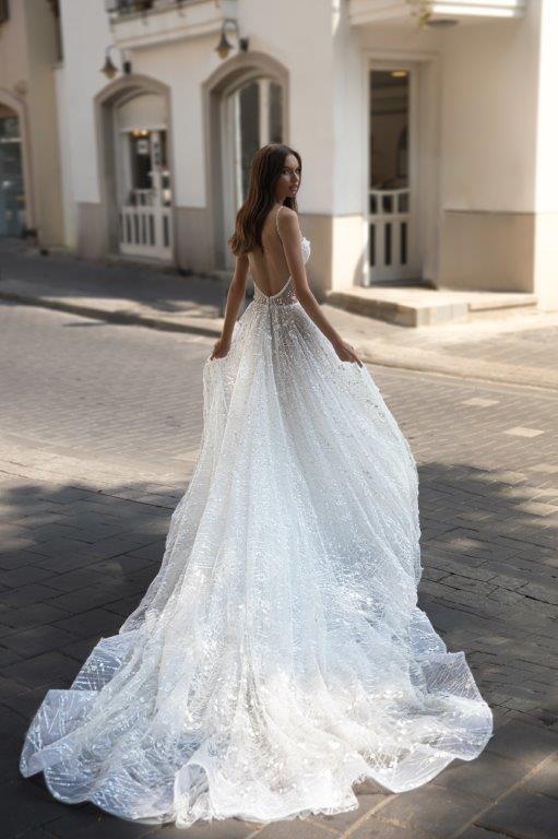 Julie Vino Lace Wedding Dresses Boho Spaghetti 3D Floral Appliques Beach Wedding Dress Bohemian A Line Bridal Gowns Vestidos De Novia