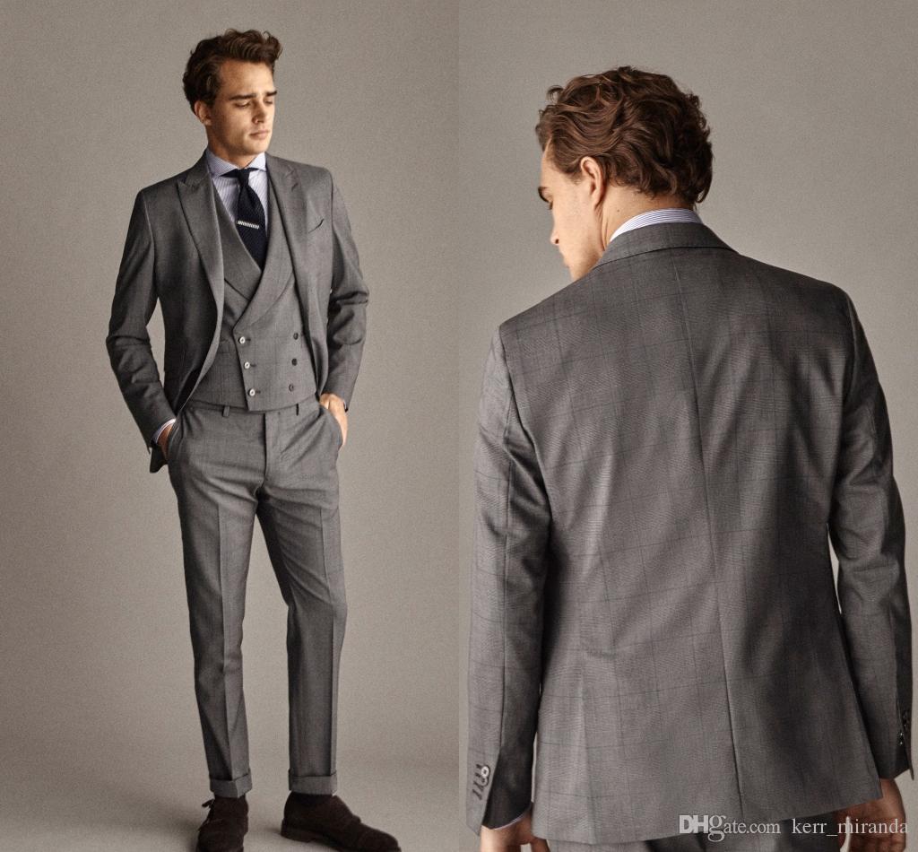 New Arriva A Self-Styled Plaid Suit Jacket Custom Made Men Suit Groom Tuxedos Formal Suits Business Men Wear(Jacket+Pants+Vest), Same as image