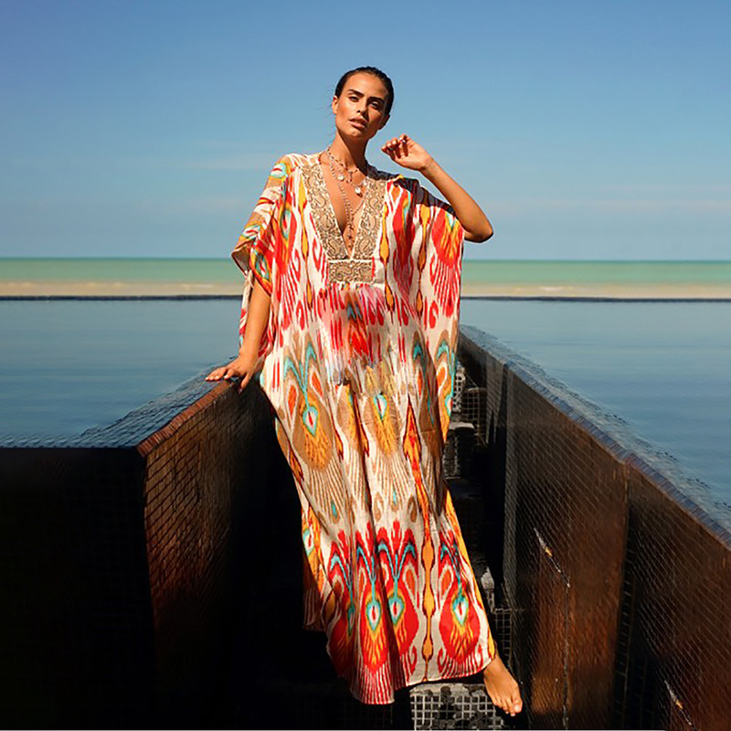 Long Maxi Dress Boho Summer Dresses Vintage Printed Bat Sleeve V-neck Holiday Bohemian Orange Loose Robe Dress 2020 Plus Size
Long Maxi Dress Boho Summer Dresses Vintage Printed Bat Sleeve V-neck Holiday Bohemian Orange Loose Robe Dress 2020 Plus Size